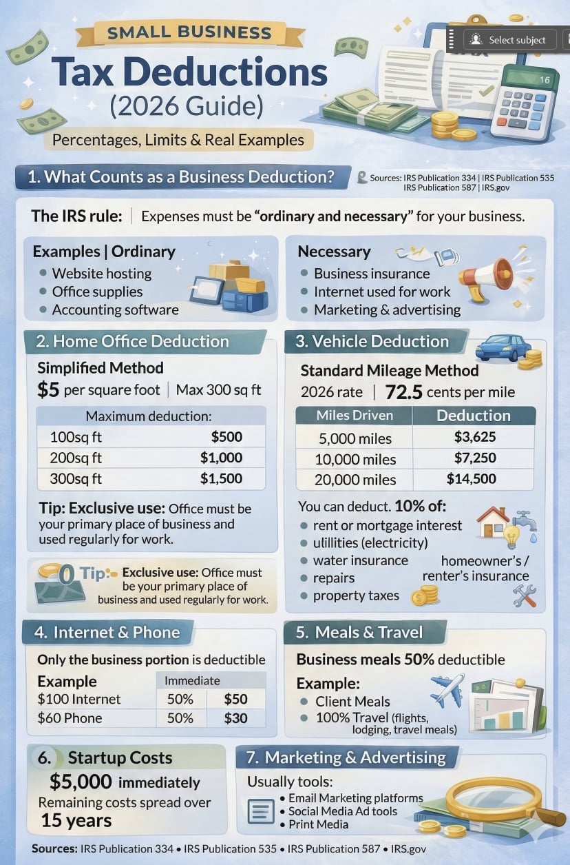 Small Business Tax Deductions (2026 Guide): What You Can Write Off and How to Track It Easily
