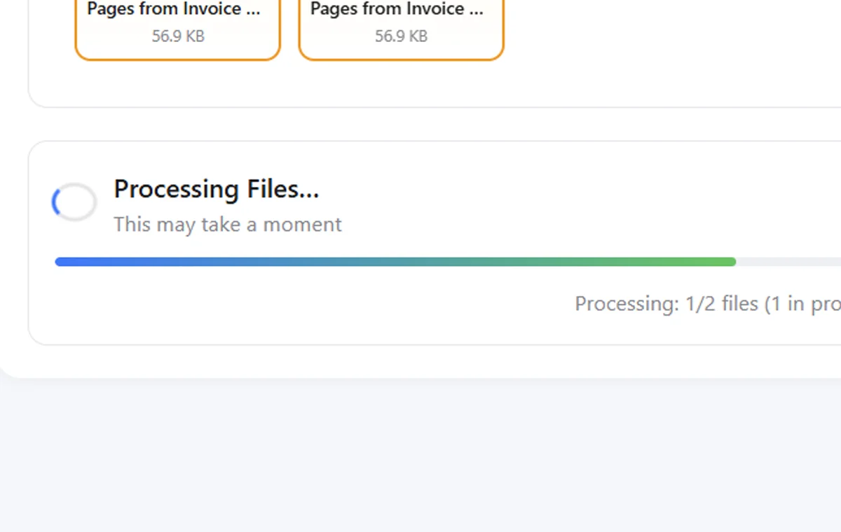 OCR reads the scanned invoice - SendItSheets invoice OCR step